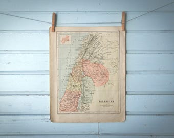 1883 Vintage Israel Map