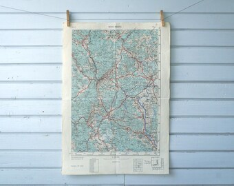 1956 Vintage Bela krajina Map