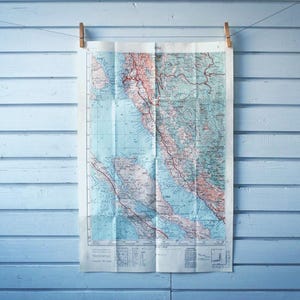 1957 Insel Pag & Nord Velebit Karte