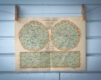 1928 Vintage Celestial Map