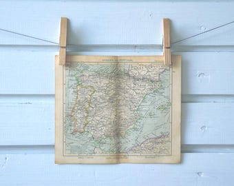 1941 Vintage Map of Spain