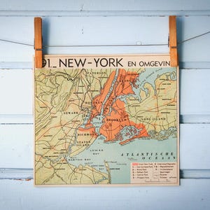 Vintage kaart van New York en omgeving uit 1941