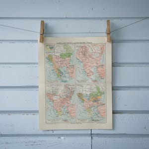 Vintage kaart uit 1907 van de Ottomaanse expansie in Europa