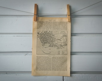 1907 Vintage Livorno Map