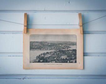 1894 Vintage Bosporus Lithograph Illustration