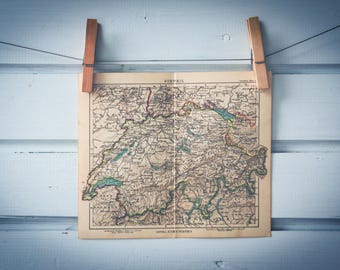 1931 Vintage Map of Switzerland