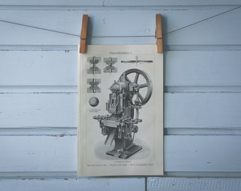 1907 Vintage Eccentric Press Lithograph Illustration