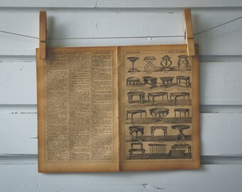 1921 Vintage Tables Illustration