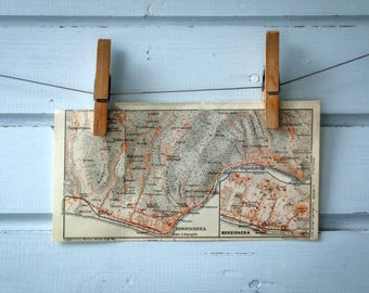 1931 Vintage Bordighera Map