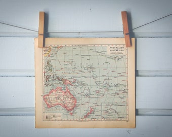 1929 Vintage Oceania Map