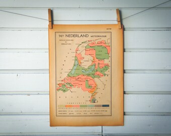 1941 Vintage Map of the Netherlands