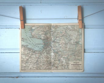 1904 Vintage Saint Petersburg & Surroundings Map