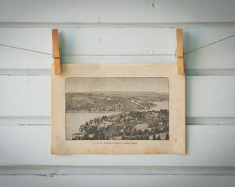 1894 Vintage Bosporus Lithograph Illustration