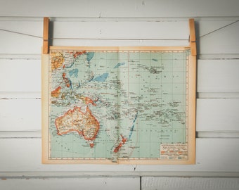 1936 Vintage Oceania Map