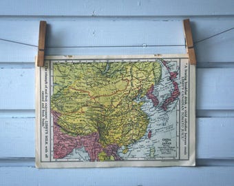 1930s Vintage Map of China