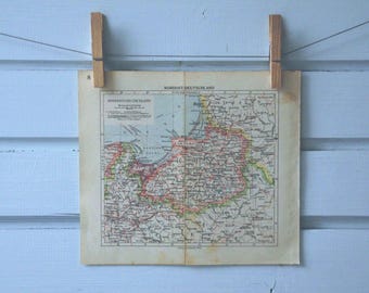 1932 Vintage North Poland & Kaliningrad Oblast Map