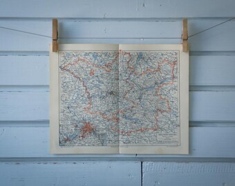 1907 Vintage Brandenburg Map