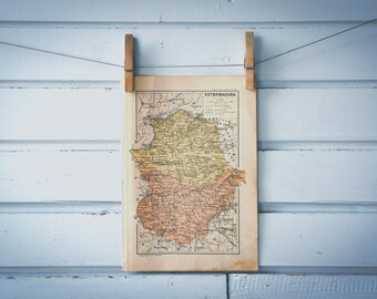 1937 Vintage Extremadura Map