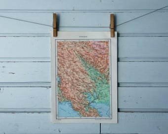 1971 Vintage South Montenegro Map