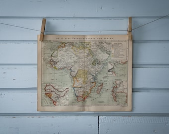 1887 Vintage Map of Africa