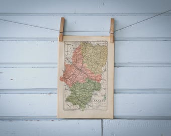 1937 Vintage Aragon Map