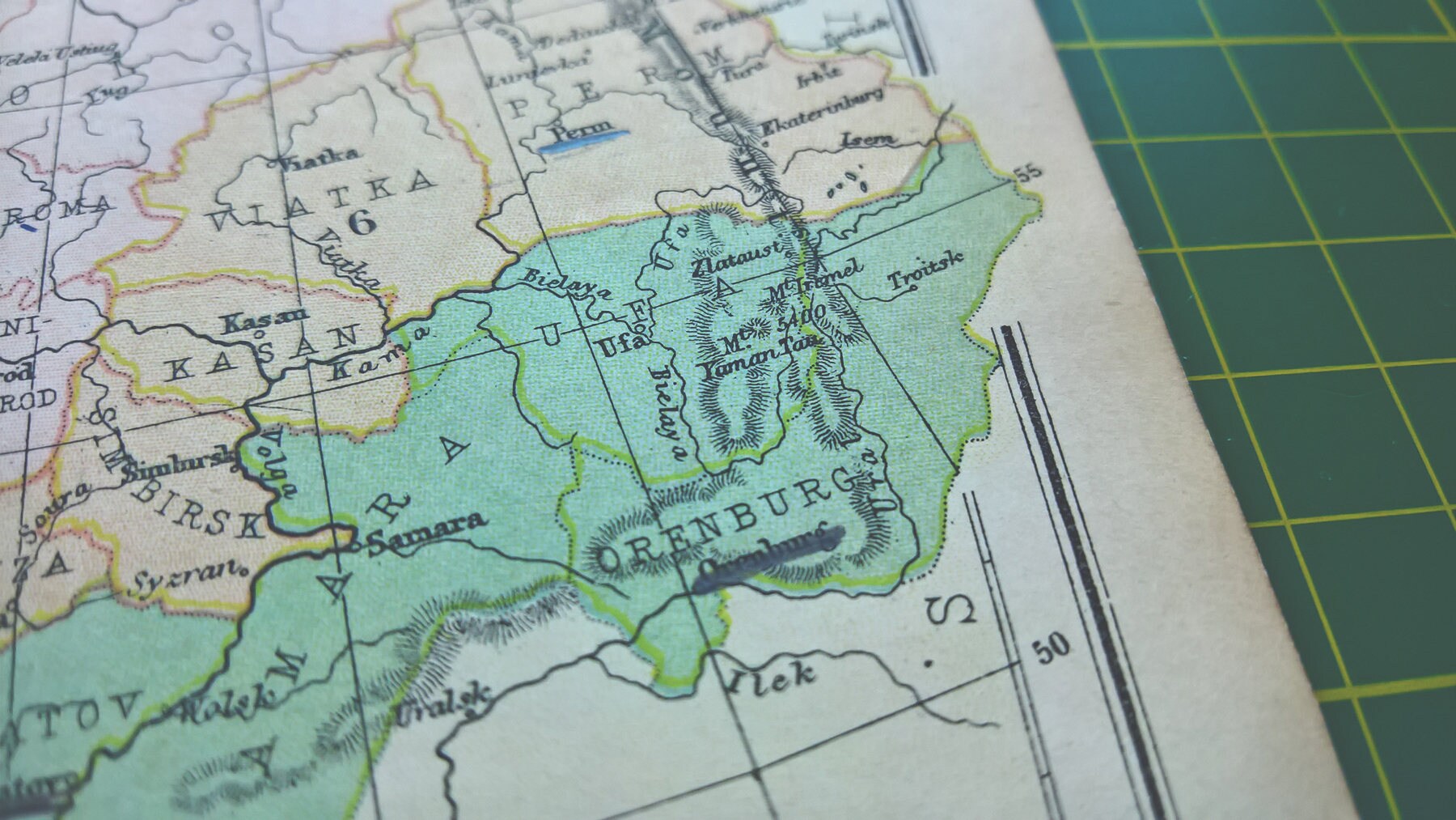 1896 Vintage Map of Russia
