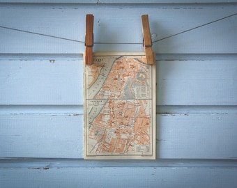 1906 Vintage Vienne & Valence Map