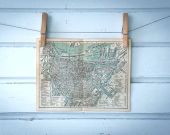 1878 Vintage Amsterdam Map