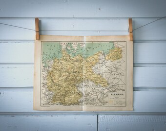 1928 Vintage Germany Map