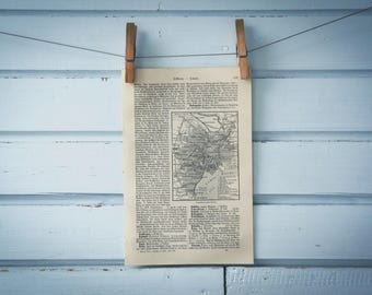 1907 Vintage Map of Tokyo