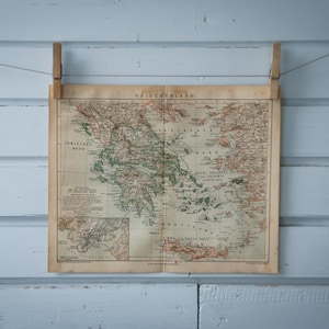 1887 Vintage Karte von Griechenland