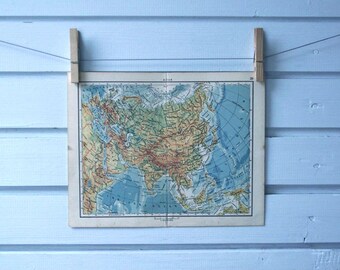 1956 Vintage Map of Asia