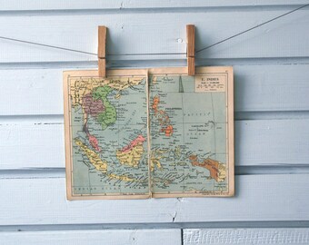 1946 Vintage Southeast Asia Map