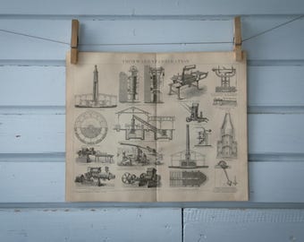 1887 Vintage Clay Manufacturing Lithograph Illustration