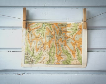 1909 Vintage Central Lake District Map