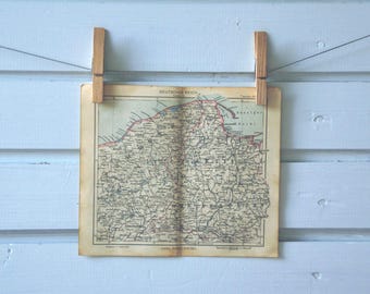 1941 Vintage North Poland Map