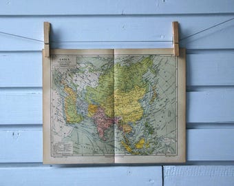 1890 Vintage Map of Asia