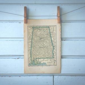1923 Vintage Map of Alabama