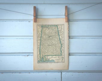 1923 Vintage Map of Alabama