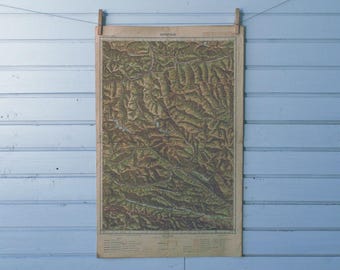 1948 Vintage South Austria Map