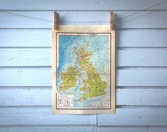 1946 Vintage United Kingdom Map