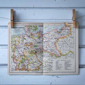Carte de l&#39;Allemagne vintage 1892