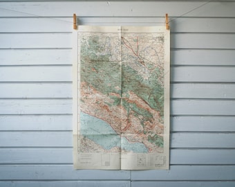 1959 Vintage Paklenica National Park Map
