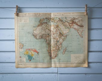 1904 Vintage Map of Africa