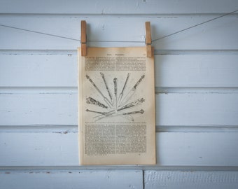 1890 Vintage Forks & Knives Illustration
