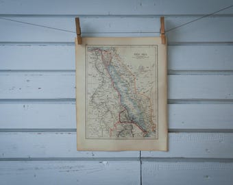 1901 Vintage Red Sea Map