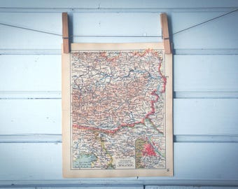 1939 Vintage East Austria Map