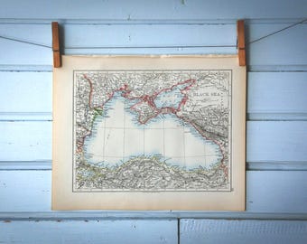 1901 Vintage Black Sea Map