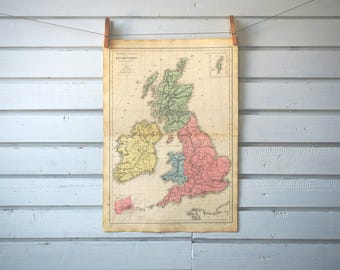 1880 Vintage UK Map