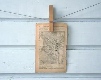 1925 Vintage Ax-les-Thermes Map